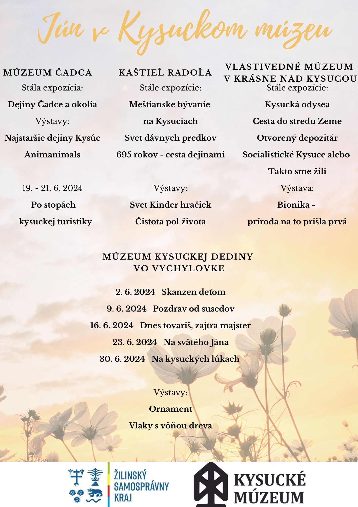 Program na jún 2024 Kysucké múzeum 2